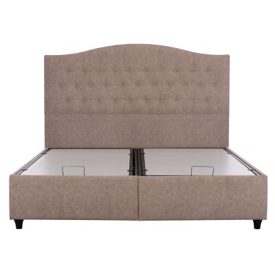 HM624.22 bed MALENA, storage space, beige nubuck-type fabric, 160x200