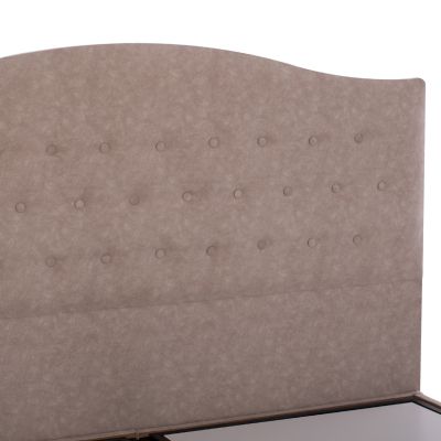 HM624.22 bed MALENA, storage space, beige nubuck-type fabric, 160x200