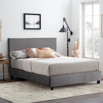 GRAY FABRIC BED HM553.11 FOR MATTRESS 150x200 EK.