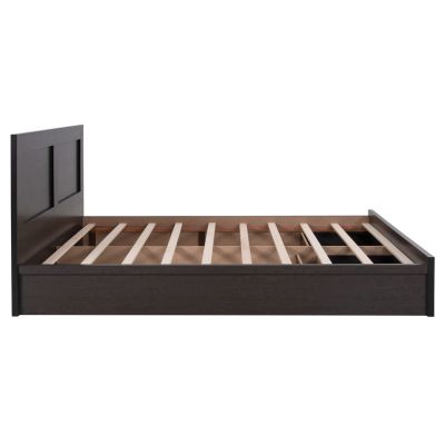 BED CAPRI HM399.11 WITH 2 DRAWERS-MELAMINE IN WENGE COLOR- FOR MATTRESS 160x200cm.