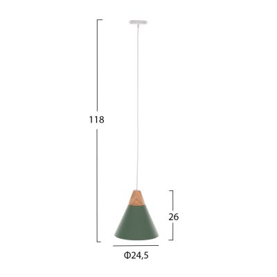 ПАНЕЛ HM4147 ЗЕЛЕН МЕТАЛЕН ЦАП Φ25x118Hcm.