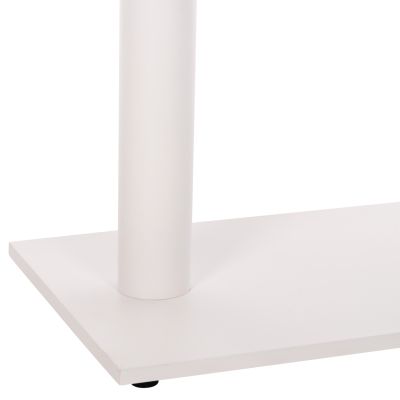 BAR TABLE BASE HM478.02 MEDIUM HEIGHT MATTE WHITE METAL 2-PILLAR 40Χ80Χ90Hcm.