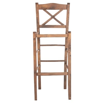 BAR STOOL LUCIUS HM5586.01 BEECH WOOD IMPREGNATED IN WALNUT COLOR 40,5x40x105Hcm.FRAME ONLY