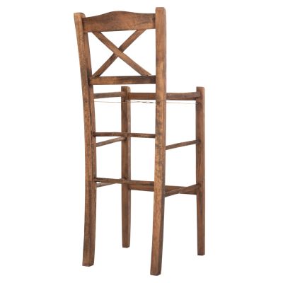 BAR STOOL LUCIUS HM5586.01 BEECH WOOD IMPREGNATED IN WALNUT COLOR 40,5x40x105Hcm.FRAME ONLY