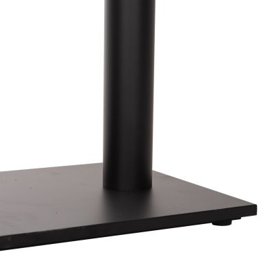 BAR TABLE BASE HM478.01 MEDIUM HEIGHT MATTE BLACK METAL 2-PILLAR 40Χ80Χ90Hcm.