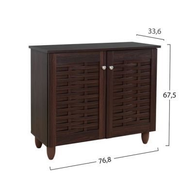 Shoe Cabinet Wooden HM2208.01 Wenge 76.8x33.6x67.5