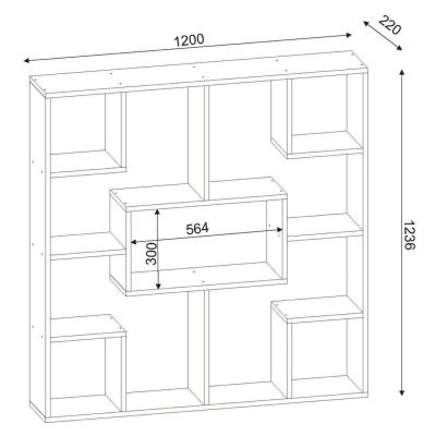 МЕЛАМИНОВА ЕТАЖЕРКА HM9029.01 БЯЛА 120x22x123.6 см.