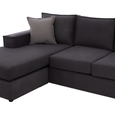 Corner sofa MONACO, interchangeable, 2 pcs, grey, stain-resistant, water-repellent