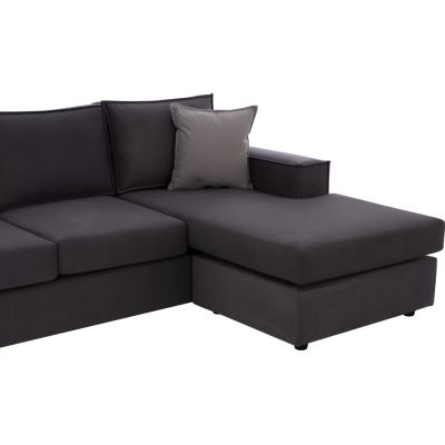 Corner sofa MONACO, interchangeable, 2 pcs, grey, stain-resistant, water-repellent