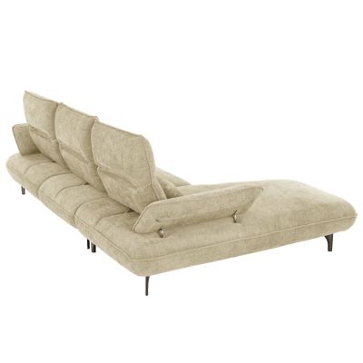 CORNER (LEFT) SOFA-BED CONVERT HM3268.01L ECRU FABRIC 283x188x100Hcm.