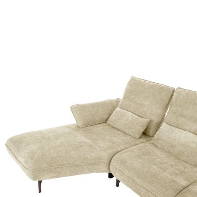 CORNER (LEFT) SOFA-BED CONVERT HM3268.01L ECRU FABRIC 283x188x100Hcm.