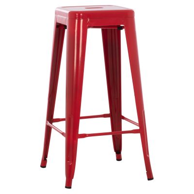 ΣΚΑΜΠΟ BAR ΜΕΤΑΛΛΙΚΟ MELITA ΣΕ ΚΟΚΚΙΝΟ HM8642.04 43x43x78 ек.