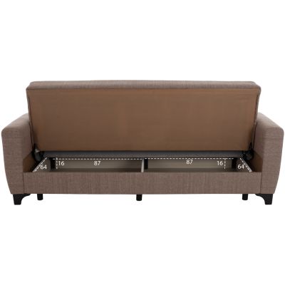 HM3242.02, 3-SEATER SOFA-BED, BEIGE, TALL BACK, 215x84x88