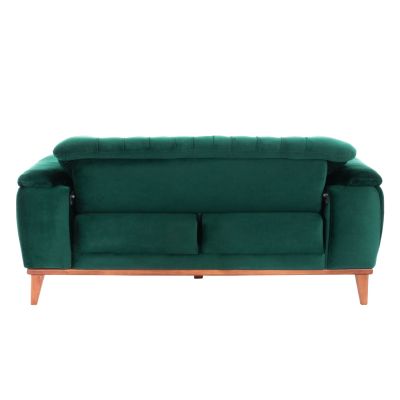 HM3250.13, 2-seater sofa-bed, cypress green velvet, 180x95x80