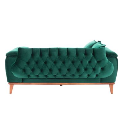 HM3250.13, 2-seater sofa-bed, cypress green velvet, 180x95x80