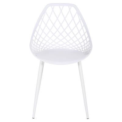 СТОЛ ПОЛИПРОПИЛЕН LIO HM9524.11 В БЯЛ ЦВЯТ С БЕЛИ МЕТАЛНИ КРАКА 52x53x82Hcm.