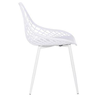СТОЛ ПОЛИПРОПИЛЕН LIO HM9524.11 В БЯЛ ЦВЯТ С БЕЛИ МЕТАЛНИ КРАКА 52x53x82Hcm.