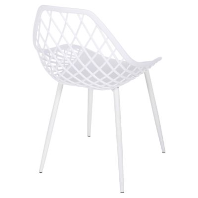 СТОЛ ПОЛИПРОПИЛЕН LIO HM9524.11 В БЯЛ ЦВЯТ С БЕЛИ МЕТАЛНИ КРАКА 52x53x82Hcm.