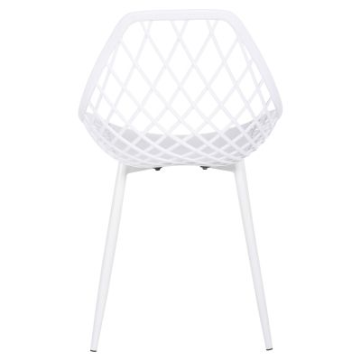 СТОЛ ПОЛИПРОПИЛЕН LIO HM9524.11 В БЯЛ ЦВЯТ С БЕЛИ МЕТАЛНИ КРАКА 52x53x82Hcm.