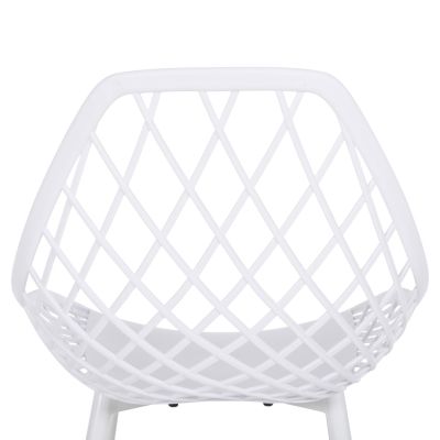 СТОЛ ПОЛИПРОПИЛЕН LIO HM9524.11 В БЯЛ ЦВЯТ С БЕЛИ МЕТАЛНИ КРАКА 52x53x82Hcm.