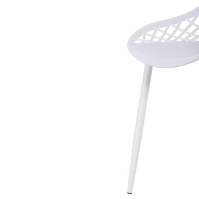 СТОЛ ПОЛИПРОПИЛЕН LIO HM9524.11 В БЯЛ ЦВЯТ С БЕЛИ МЕТАЛНИ КРАКА 52x53x82Hcm.