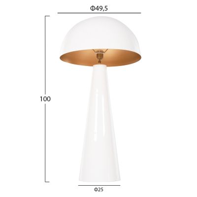 FLOOR LAMP SMUSH HM4256.03 METAL IN WHITE-ROTATING CAP Φ50x100Hcm.