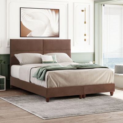 КАФЯВО КАДИФЕНО ЛЕГЛО MILO HM616.02 ЗА МАТРАК 160х200см.