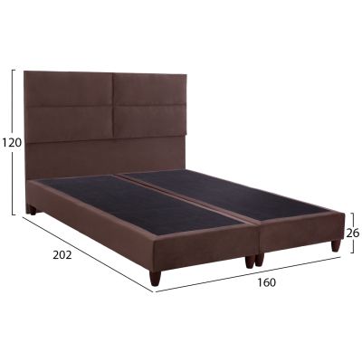 КАФЯВО КАДИФЕНО ЛЕГЛО MILO HM616.02 ЗА МАТРАК 160х200см.