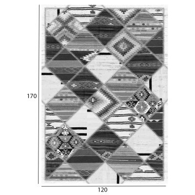 HM7677.21 120X170см, етно килим, сив, ресни