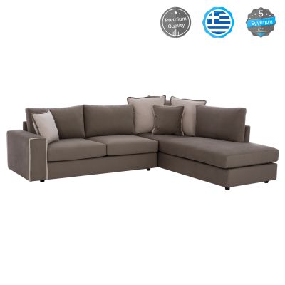 Corner sofa HOME, beige-brown, 2pcs, right corner, stain-resistant and water-repellent