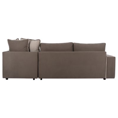 Corner sofa HOME, beige-brown, 2pcs, right corner, stain-resistant and water-repellent