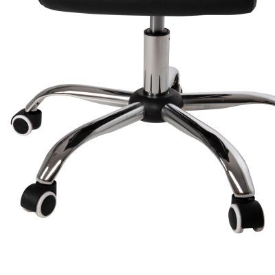 OFFICE CHAIR SEENA HM1190.01 BLACK PU-FOLDING FOOTREST 62x65x115Hcm.