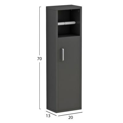 ШКАФ ЗА БАНЯ DAMIEN HM9025.11 МЕЛАМИН В ЦВЯТ АНТРАЦИТ 20x13x70Hcm.