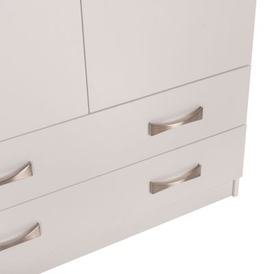 WARDROBE 3-LEAF CARLY HM384.05 WITH 2 DRAWERS IN WHITE COLOR 150X55Χ180Hcm.