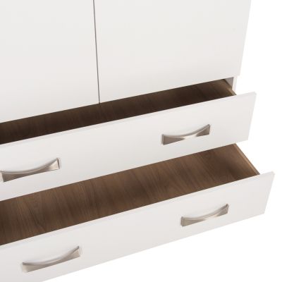 WARDROBE 3-LEAF CARLY HM384.05 WITH 2 DRAWERS IN WHITE COLOR 150X55Χ180Hcm.