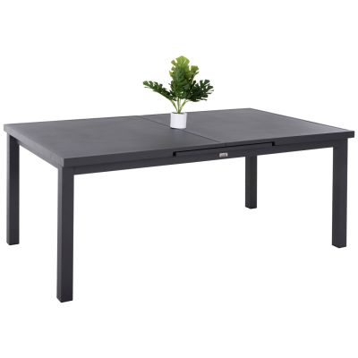 DINING ALUMINUM TABLE KRINTER HM6062.03 ANTHRACITE- EXPANDABLE 240/180Χ100Χ77Hcm