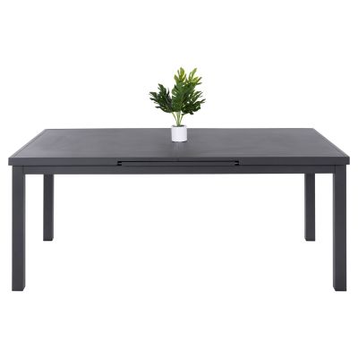 DINING ALUMINUM TABLE KRINTER HM6062.03 ANTHRACITE- EXPANDABLE 240/180Χ100Χ77Hcm