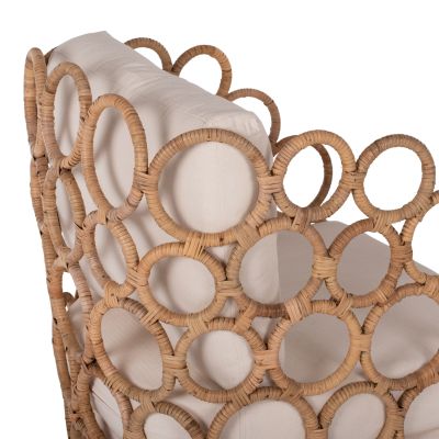 ΑRMCHAIR RINGER FB99341 RATTAN-METAL NATURAL COLOR 65x69x86H cm.