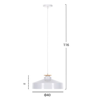 ПАНЕЛЕНА ЛАМПА HM4159.02 БЯЛА МЕТАЛНА ЦАПКА Φ40x116Hcm.