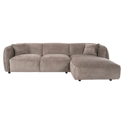 CORNER SOFA (RIGHT) TREAT HM3277.02R DARK BEIGE FABRIC 270x163x74Hcm.