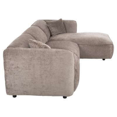 CORNER SOFA (RIGHT) TREAT HM3277.02R DARK BEIGE FABRIC 270x163x74Hcm.