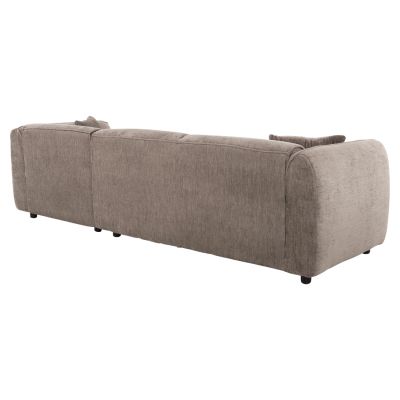 CORNER SOFA (RIGHT) TREAT HM3277.02R DARK BEIGE FABRIC 270x163x74Hcm.