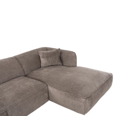 CORNER SOFA (RIGHT) TREAT HM3277.02R DARK BEIGE FABRIC 270x163x74Hcm.