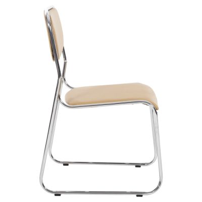 CONFERENCE/GUEST CHAIR MABEL HM1019.07 CHROMED FRAME-MOCHA PU 47x48x78Hcm.