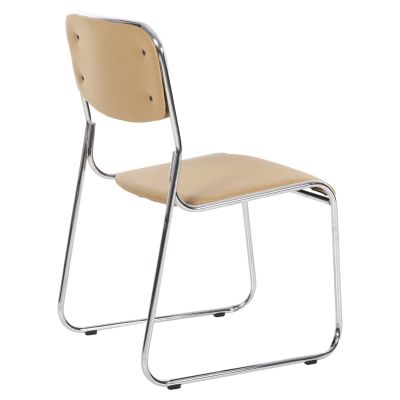 CONFERENCE/GUEST CHAIR MABEL HM1019.07 CHROMED FRAME-MOCHA PU 47x48x78Hcm.