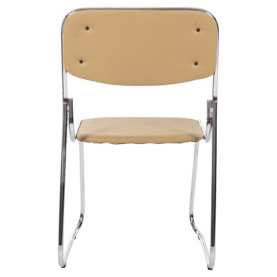 CONFERENCE/GUEST CHAIR MABEL HM1019.07 CHROMED FRAME-MOCHA PU 47x48x78Hcm.