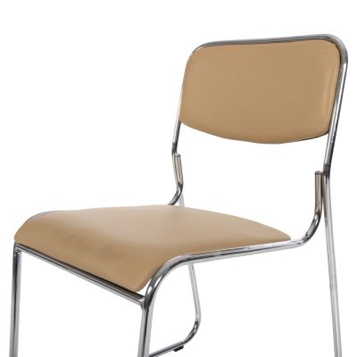 CONFERENCE/GUEST CHAIR MABEL HM1019.07 CHROMED FRAME-MOCHA PU 47x48x78Hcm.