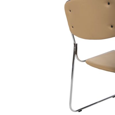 CONFERENCE/GUEST CHAIR MABEL HM1019.07 CHROMED FRAME-MOCHA PU 47x48x78Hcm.