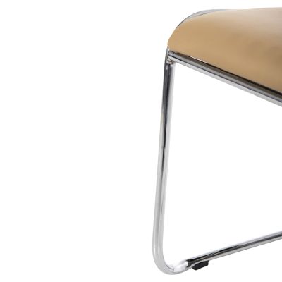 CONFERENCE/GUEST CHAIR MABEL HM1019.07 CHROMED FRAME-MOCHA PU 47x48x78Hcm.