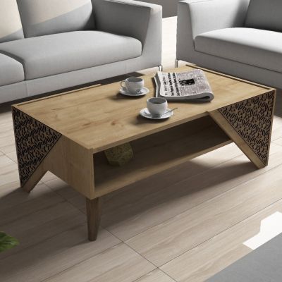 LIVING ROOM COMPOSITION HM11849.01 2PCS MELAMINE IN NATURAL OAK